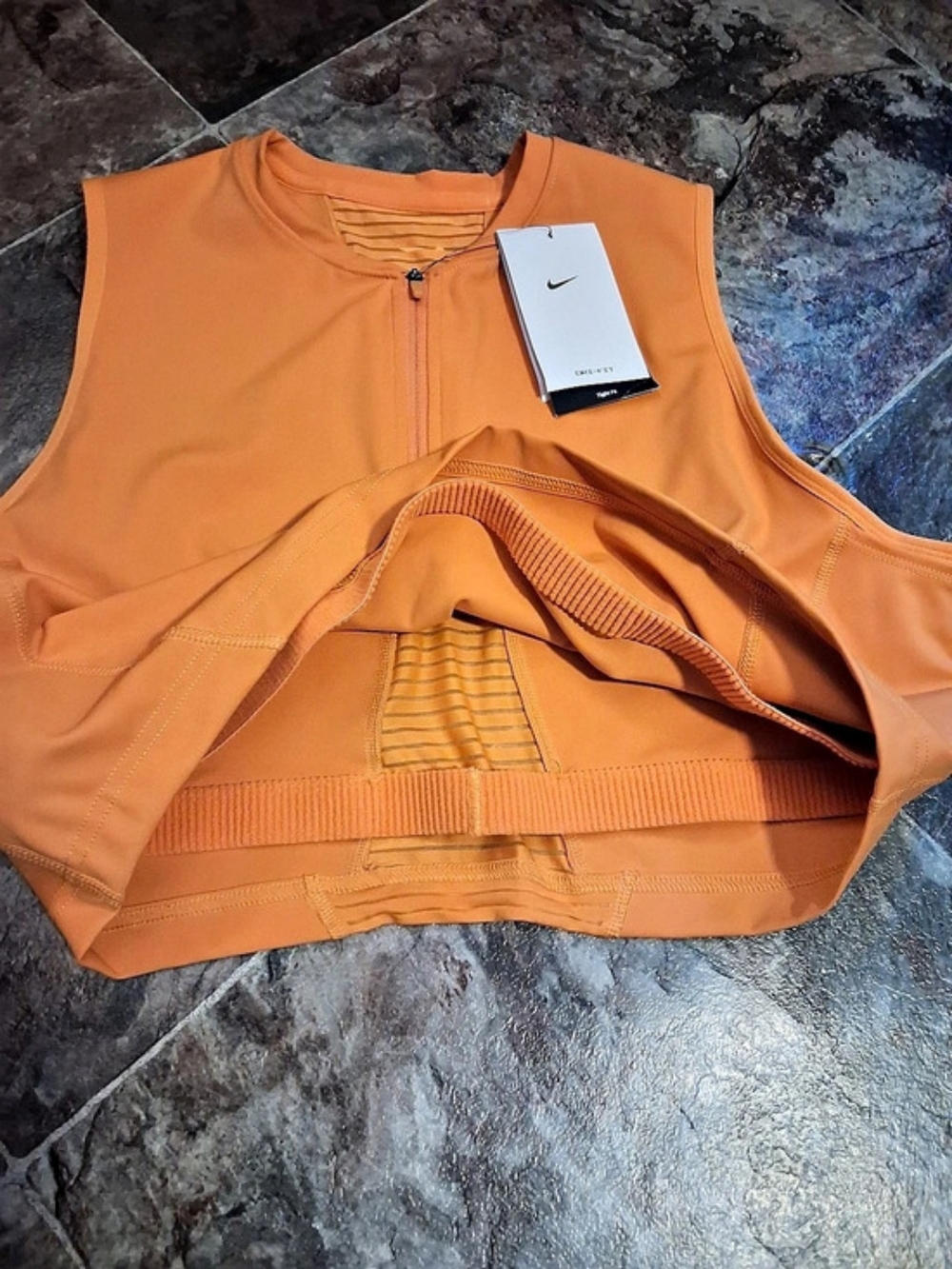 Nike Swift Dri-FIT Running Tank Top Orange XXL
